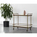 Contardi White / Rustic Bronze Outdoor Bar Cart